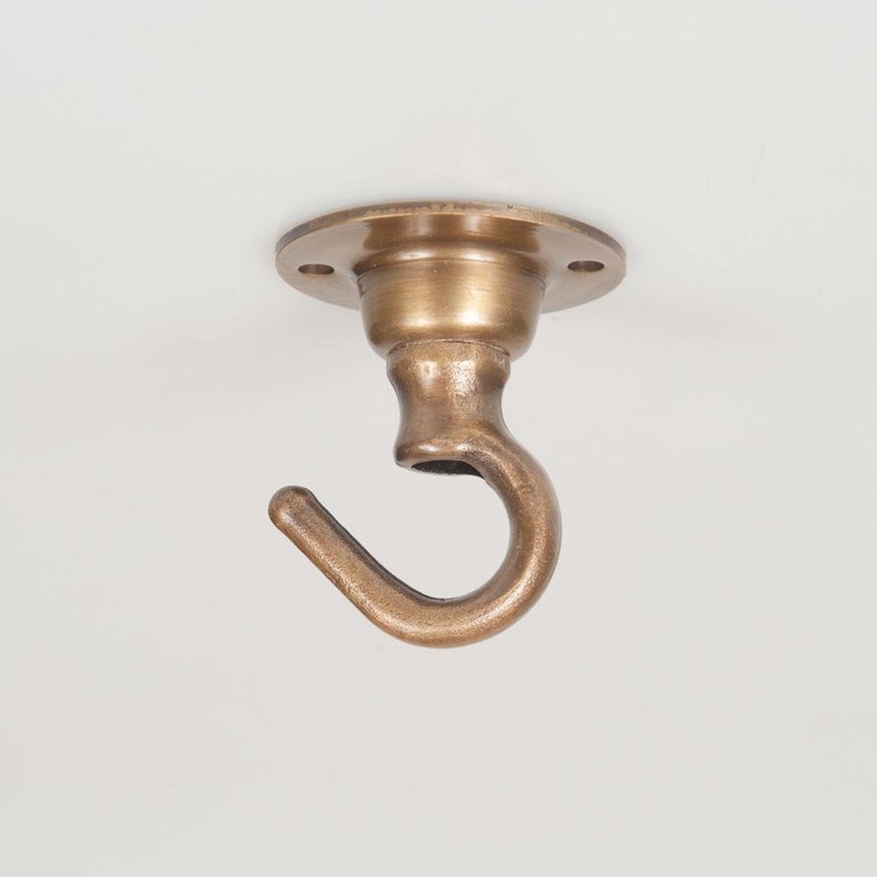 Small Ceiling Hook Antique Brass Etsy