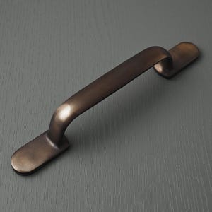 Cast Aged Brass Kitchen Cabinet Handles Hardware | Shropshire Shaker ...