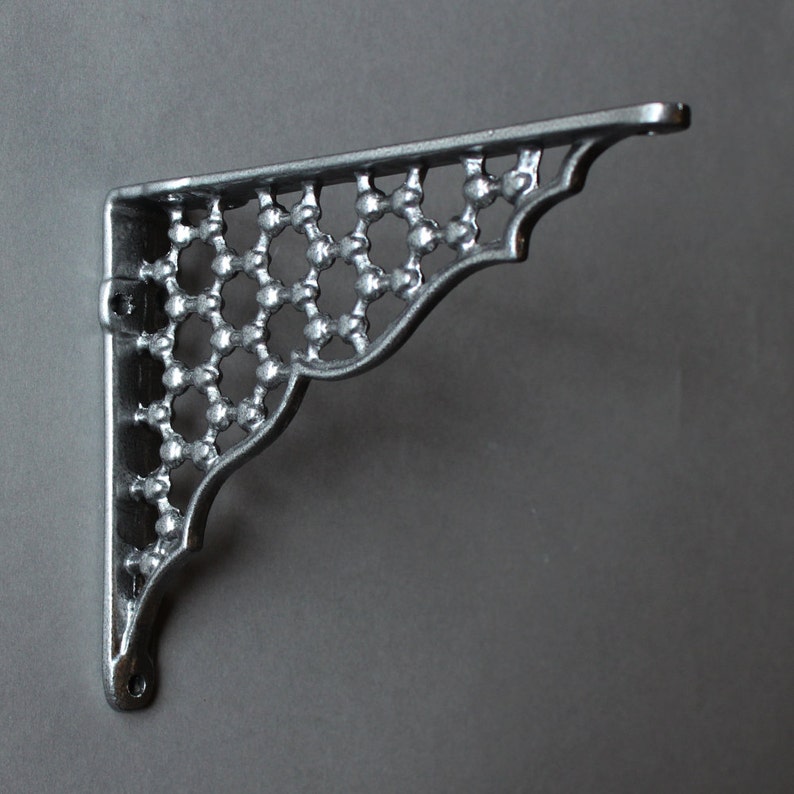 Pair of 6 X 5 Cast Iron Shelf Brackets Metal Etsy