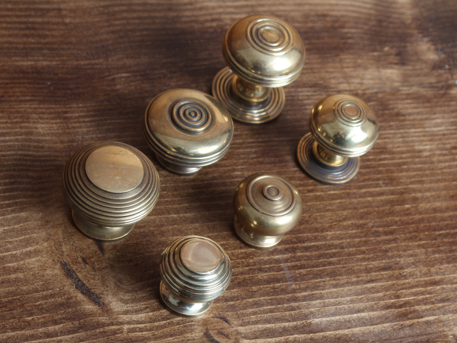 Antique Brass Cupboard Knobs Kitchen Handles Drawer Old Etsy