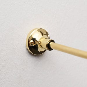 Polished Brass Gallery Rail | Kitchen Tipping Shelf Fiddle Wall Bracket