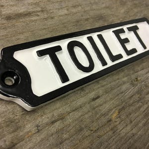 Railway Vintage Toilet Door Sign Cast Metal Bathroom Wc Washroom Industrial Style Railway Cast Iron Style Sign image 2