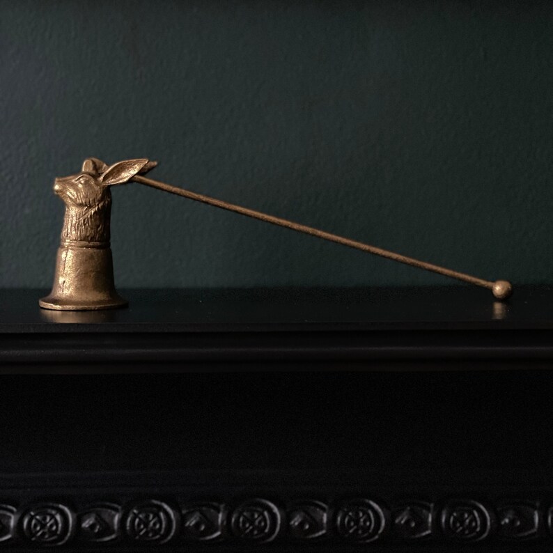 Golden Hare Candle Snuffer Antique Brass Gold Style Candle Etsy