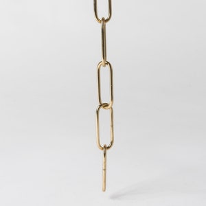 Cadena de latón de 38 mm - Cadena colgante de metal resistente color oro