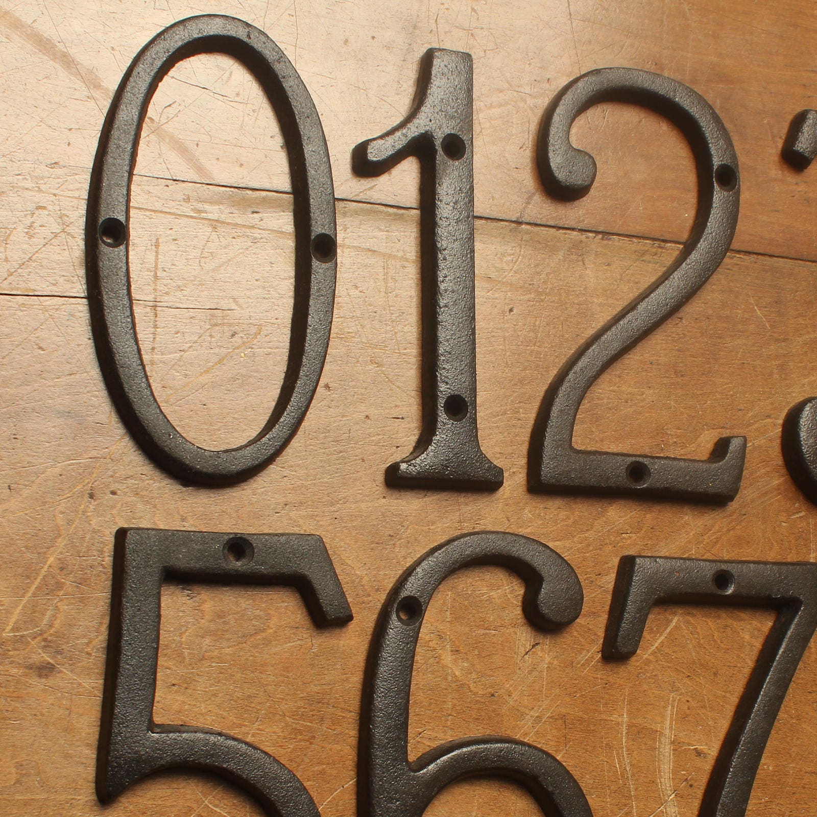 Cast Iron House Numbers 6 Inch Metal Home Address Numbers Etsy