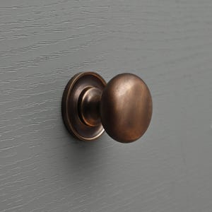 Cast Aged Brass Kitchen Cabinet Handles Hardware | Shropshire Shaker ...