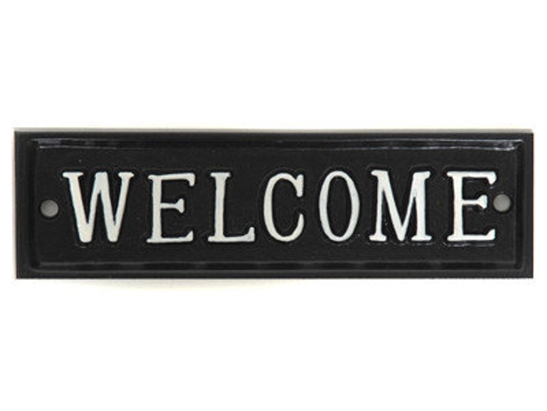 Welcome Front Door Sign Old Antique Style Wall Welcome - Etsy