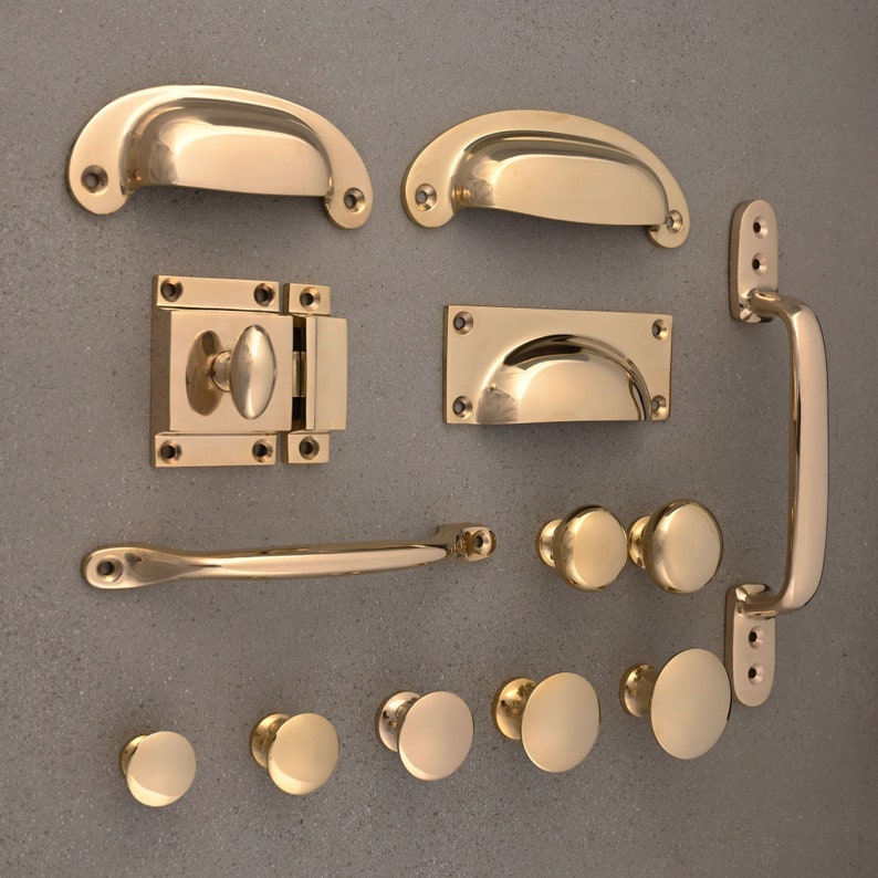 Polished Brass Cabinet Knobs & Handles