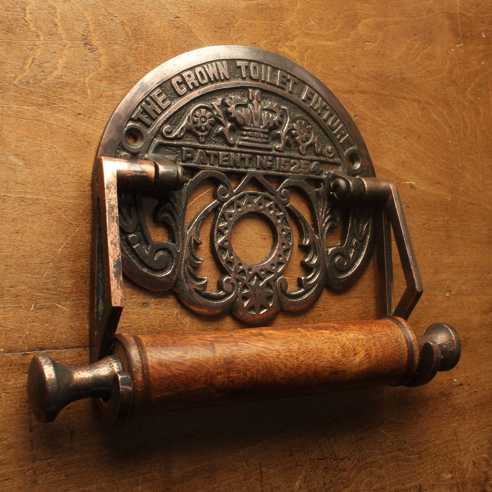 Victorian Copper Toilet Roll Holder Old Heavy Vintage Style Etsy