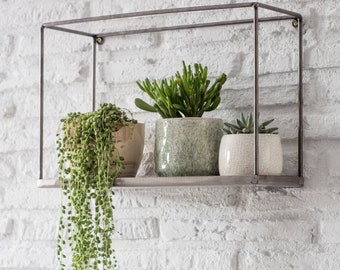 Farringdon steel box shelf - Industrial Steel Minimal Scandi Hairpin Design