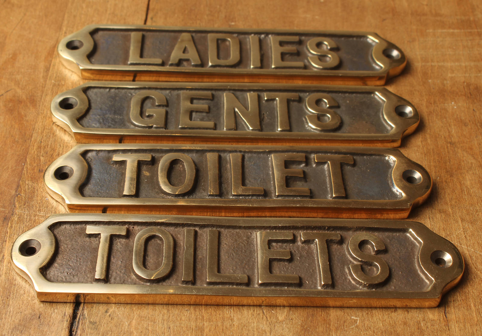 Solid Brass Toilet Door Signs - Ladies, Gents, Toilets, Toilet, WC