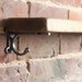Small Rustic Shelf Boards + Cast Iron Brackets - Chunky Wooden Scaffold Shelves Shelving Kitchen Bathroom Radiator UK Made To Order - SB-12