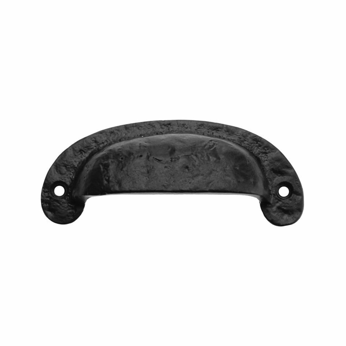 Antique Black Cast Iron Cup Pull Handles Kitchen Cupboard Etsy UK