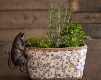 Cat Pot Hanger Home & Garden Planter Ornaments Wild Indoor Outdoor | Birthday Cat Lover Gift Stocking