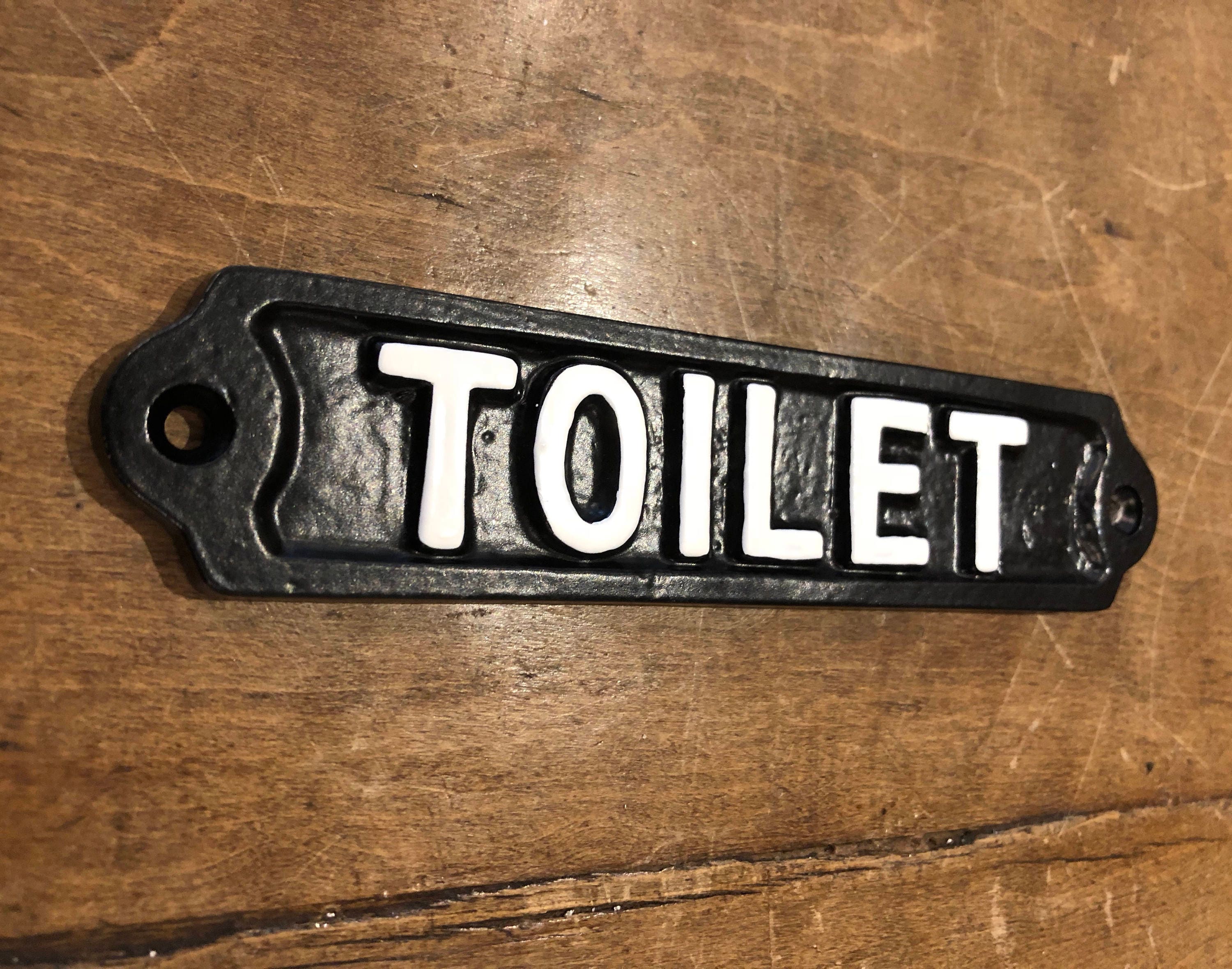 Railway Vintage Toilet Door Sign Cast Metal Bathroom Wc Etsy