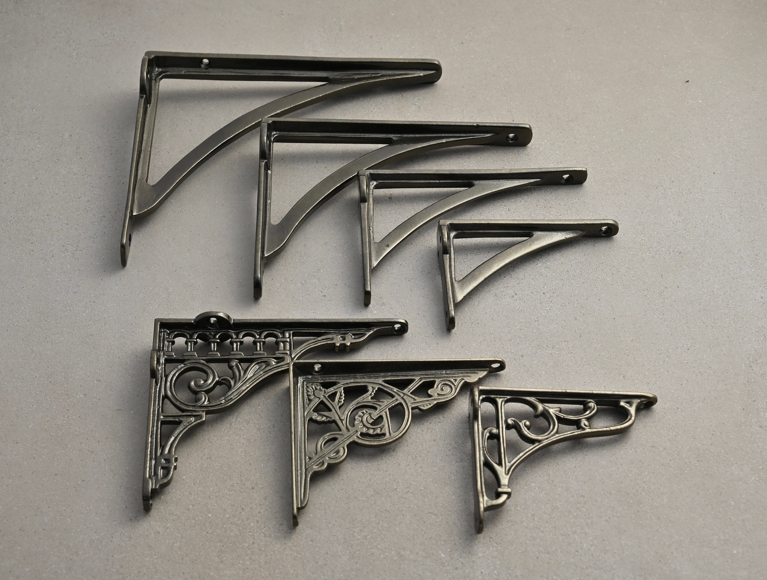 Antique Brass Shelf Brackets Metal Cast Supports Toilet Book Etsy UK