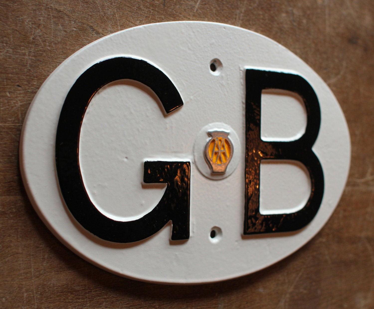 Classic Chrome Metal GB Badge Full Size Brand New 