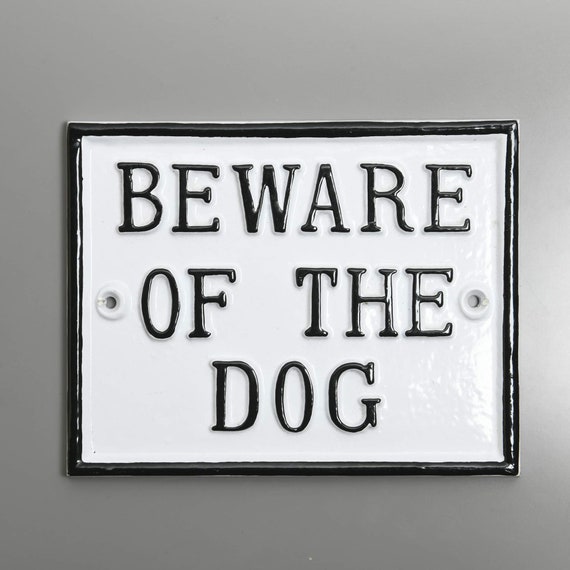 Metal Warning Boxer Dogs For FENCE ,Beware Of Dog 8x12