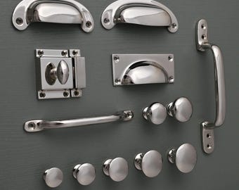 Buy Polished Nickel Kitchen Cupboard Knobs Cup Pull Handles