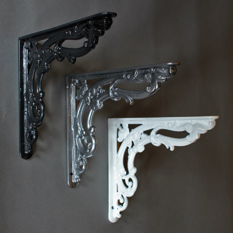 Cast Iron 6 X 8 Victorian Shelf Bracket Antique Etsy Canada