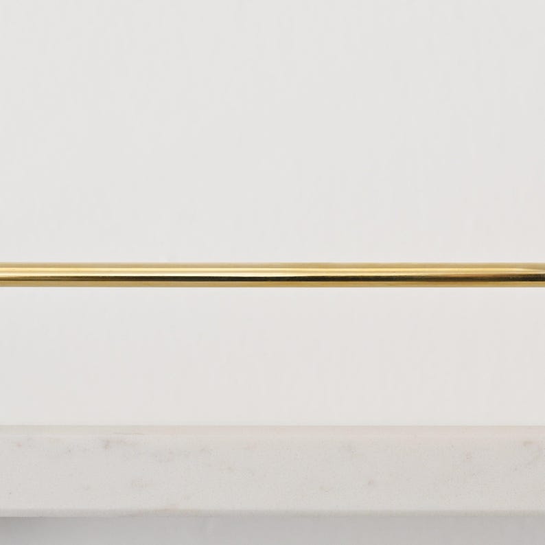 Polished Brass Gallery Rail | Kitchen Tipping Shelf Fiddle image 3