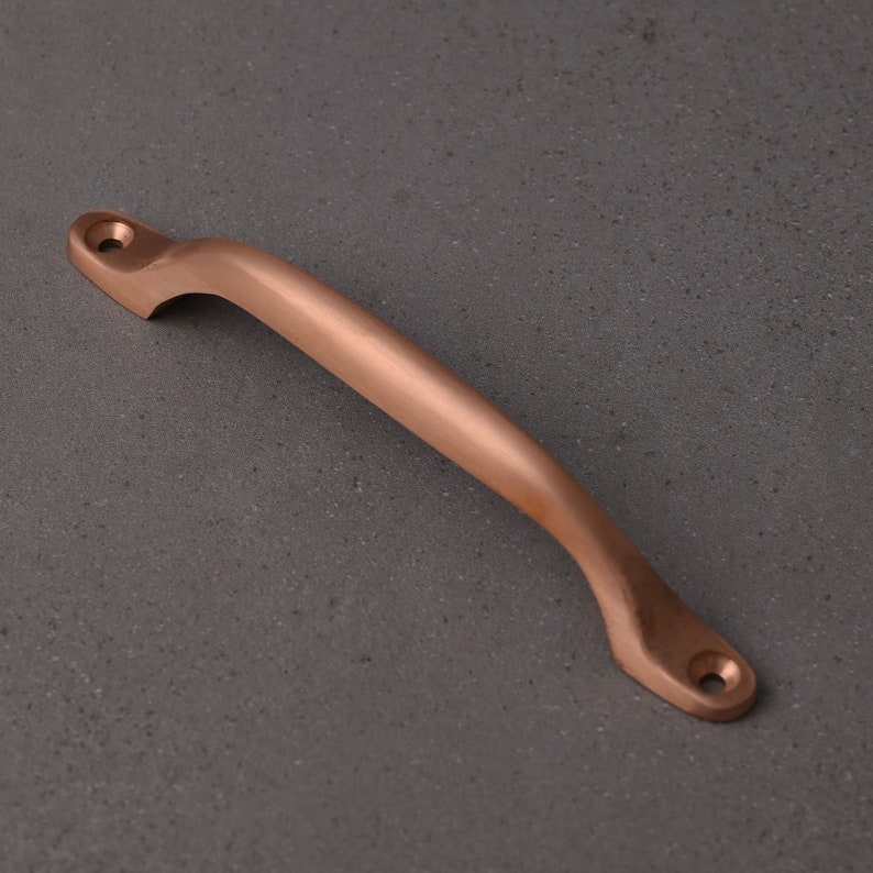 Brushed Satin Copper Kitchen Cupboard Handles Knobs Pulls Etsy