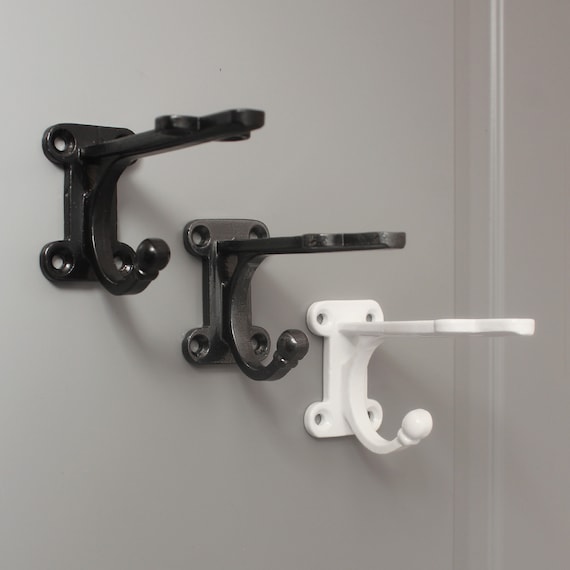4 Inch Classic Cast Iron Shelf Bracket With Hook Kitchen Bathroom Hallway  Radiator Industrial Style Small Bracket Black White Pewter 