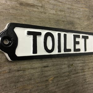 Railway Vintage Toilet Door Sign Cast Metal Bathroom Wc Washroom Industrial Style Railway Cast Iron Style Sign image 1