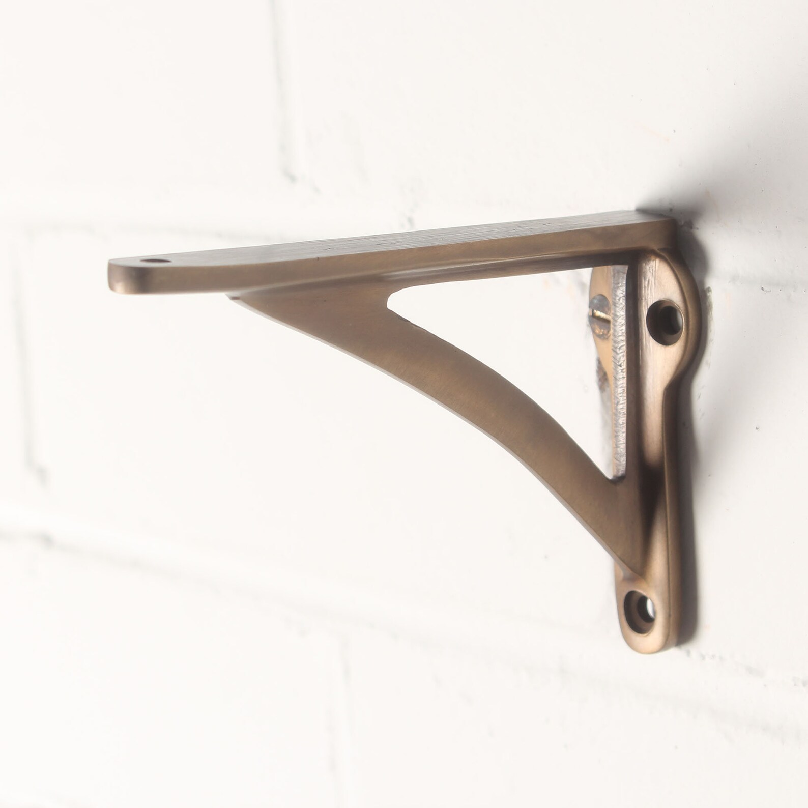 Aged Brass Shelf Brackets Heavy Solid Cast Brass Toilet Etsy UK