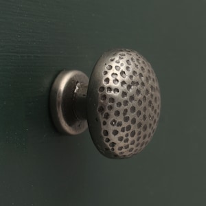 Cast Iron Cabinet Knob Round Cupboard Handles & Knobs | Cabinet Drawer Door Kitchen Cup Bin Pulls Dresser Wardrobe Minimal Shaker Style