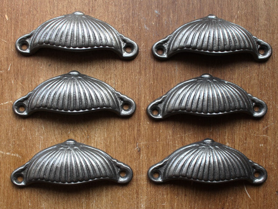 6 X Antique Style Victorian Cast Iron Drawer Pulls Rustic Etsy   Il 1140xN.1020109546 71hw 