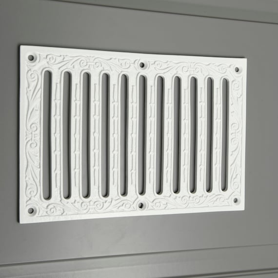 Air Vent Slotted Antique Old Victorian Decorative Style Brick Vent Solid Brass Ornate Quality UK Solid