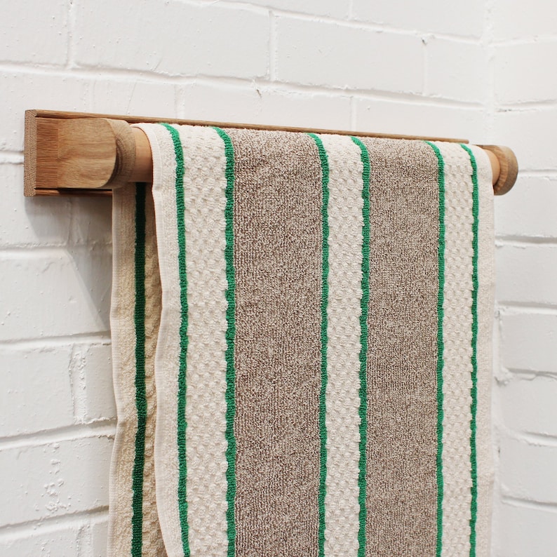 Oak roller towel rail Kitchen Bathroom Aga Towel Rail Old Traditional English Country Cottage Style Towel Rail image 2