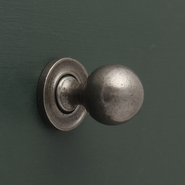 Cast Iron Cabinet Knob Round Cupboard Handles & Knobs | Cabinet Drawer Door Kitchen Cup Bin Pulls Dresser Wardrobe Minimal Shaker Style