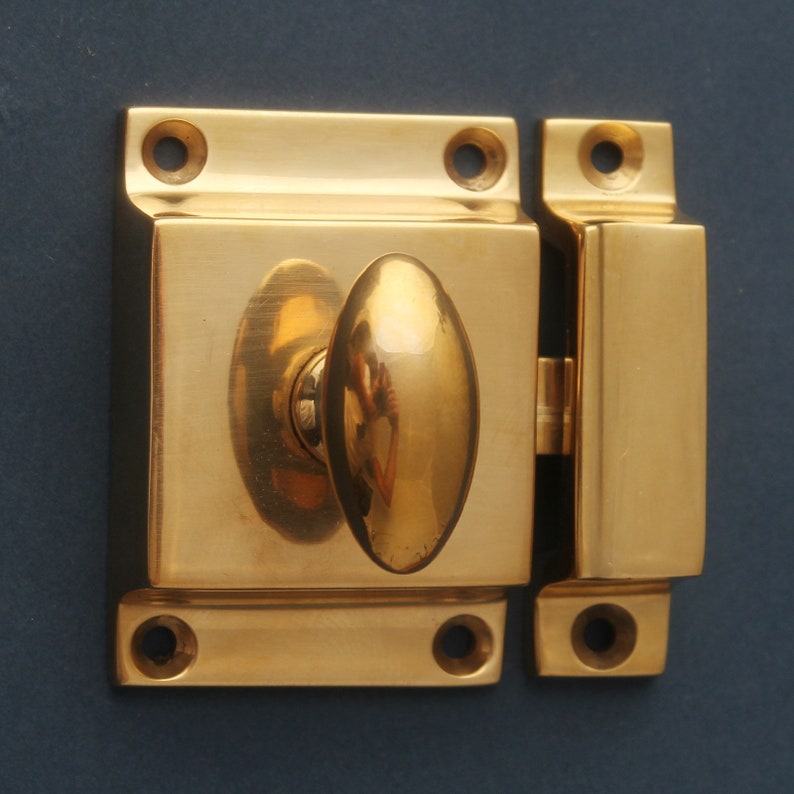 Cupboard Turn Latch Catch Knob Kitchen Door Latch Rim Etsy UK