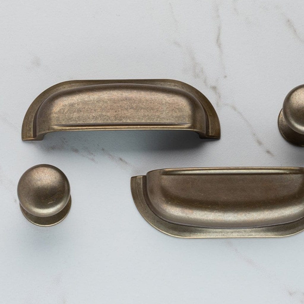 Aged Brass Cabinet Pulls & Knobs – Shaker Kitchen Hardware - Etsy