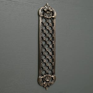 Brass Victorian Kenrick Door Push Plate Finger Plate Antique Gold Solid Cast Brass Quality Decorative Ornate Quality Made