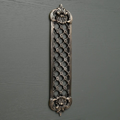 Brass Victorian Kenrick Door Push Plate Finger Plate Antique Gold Solid Cast Brass Quality Decorative Ornate Quality Made