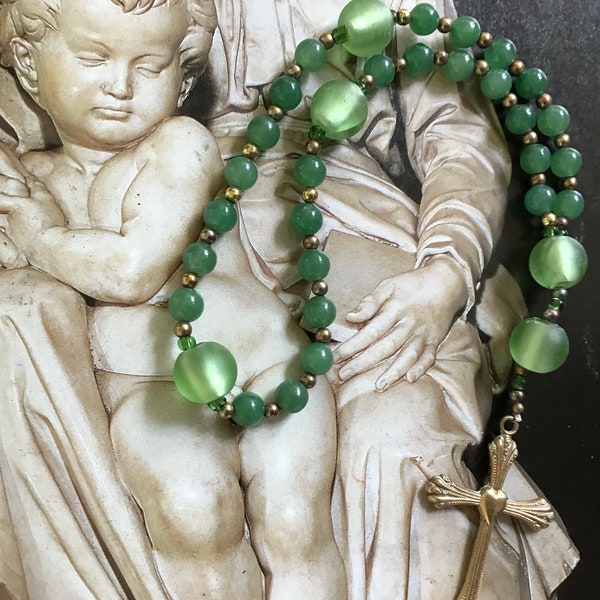 Green Protestant Prayer Beads