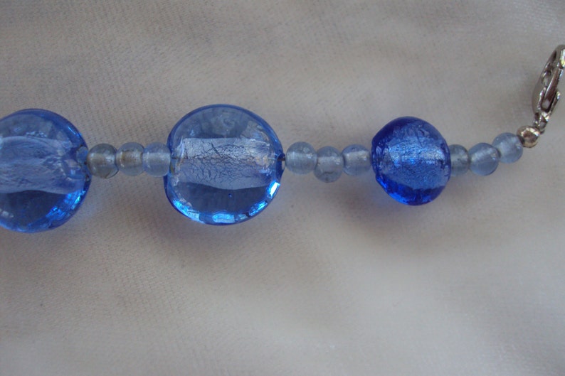 Blue Foil Crystal Medical Alert Replacement Bracelet