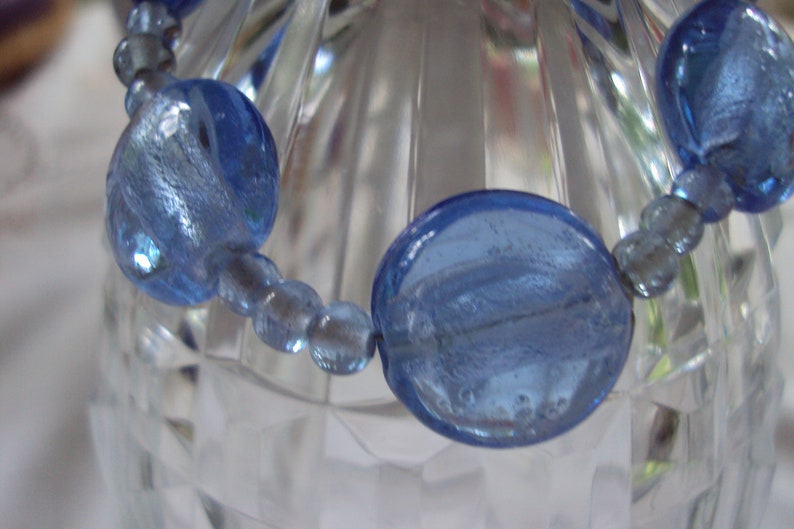 Blue Foil Crystal Medical Alert Replacement Bracelet
