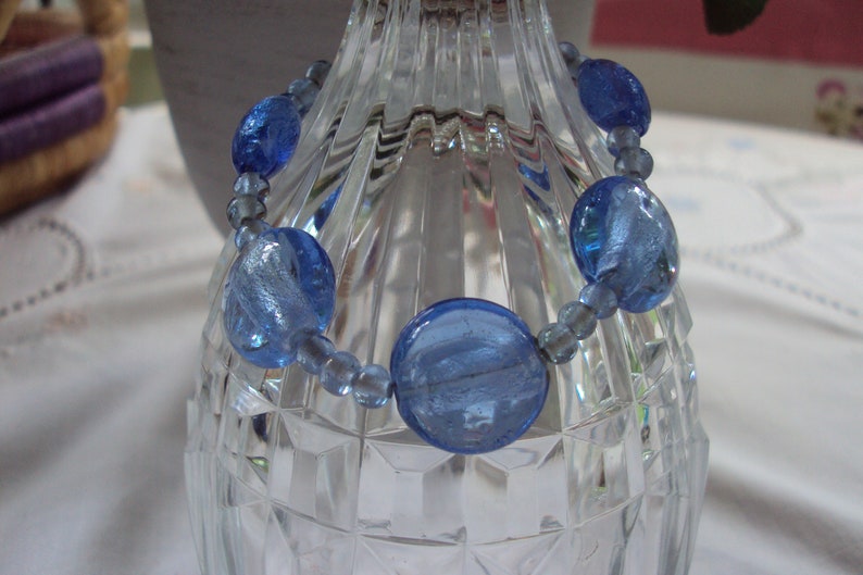 Blue Foil Crystal Medical Alert Replacement Bracelet