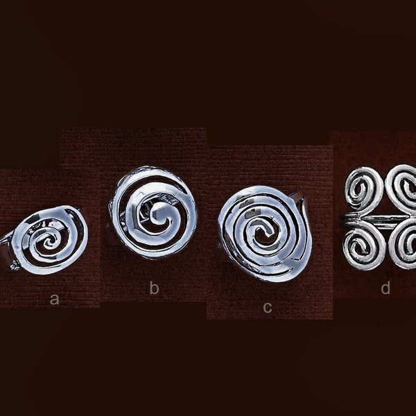 925 Solid Silver SWIRL Ring/Swirl Silver Ring/Small SPIRAL Silver Ring/ 925 Sterling Silver Ring/ Oxidized