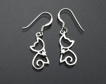 Orecchini pendenti vintage in argento sterling con nodo