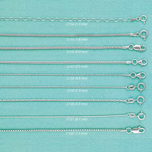 B 925 Solid Sterling Silver Chain Necklacespendant Etsy