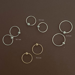 Sterling Silver Hoop Earrings with a Ball-14 K Gold Filled Hoop Earrings with a 3 mm Ball- Ball orbit ring