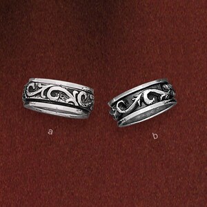 Silver Spinner Ring-.925 Silver VEIN SPINNER Ring-Oxidized Veins Rotating Ring Anxiety and Stress-Spin Ring help Worry-Oxidized Spinner Ring