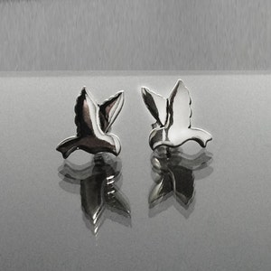 925 Solid Sterling Silver BIRD Earrings/Small Bird/Stud/Lovely Bird Jewelry Silver/Small Bird Stud Earrings