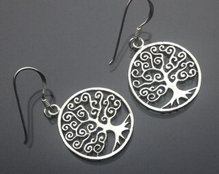 Orecchini Pendenti Gufo In Argento Sterling 925 - Grandi Dettagli Con Occhi In Onice, Regalo Idea