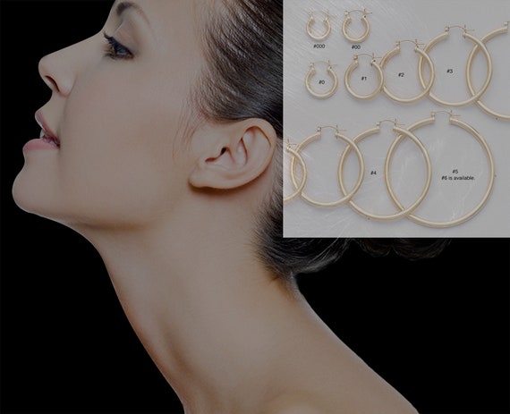 4 Mm LATCH BACK Closure Gold Filled Endless Hoop Earrings plain gold Filled Hoop infinity Hoops selling by One Pair Etsy
